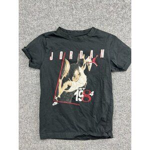 Jordan Shirt Boys Small 8-10Y Black 1984 Jumpman Graphic Tee Nike Basketball
